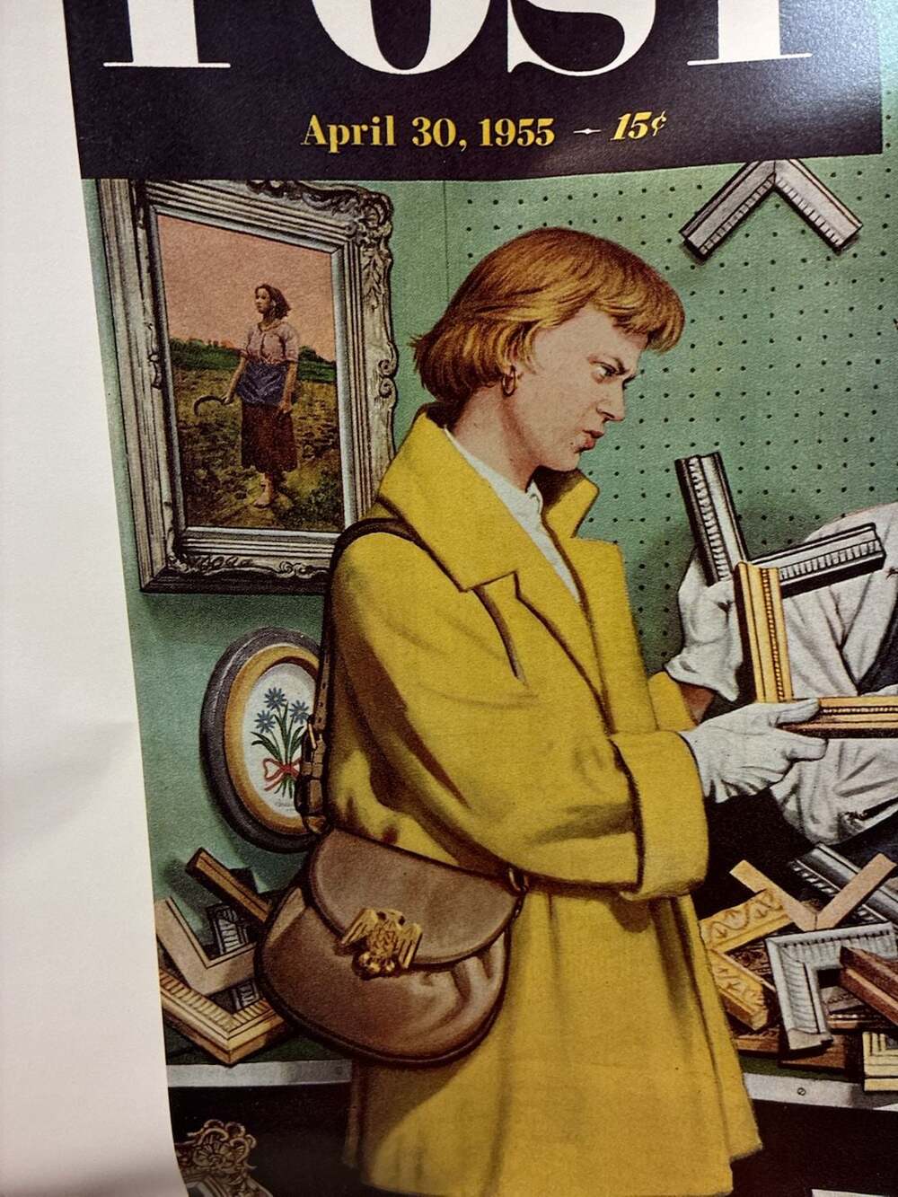 Lot of 2 The Frame Up Saturday Evening Post Cover, April 30, 1955, by Stevan Doh - Picture 4 of 15